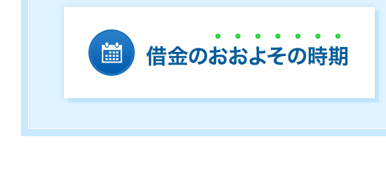 借金のおおよその時期
