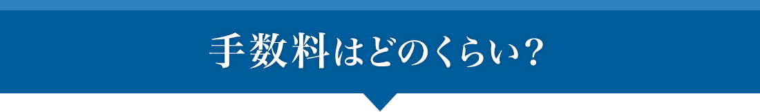 手数料はどのくらい?